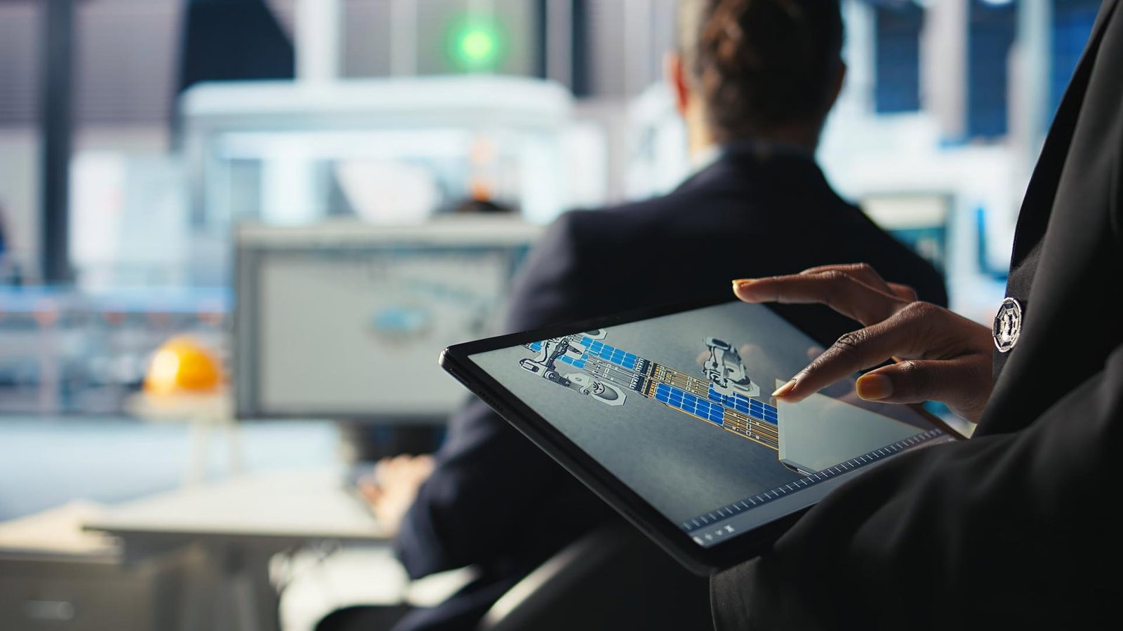 Forward Networks user visualizing network digital twin on tablet.