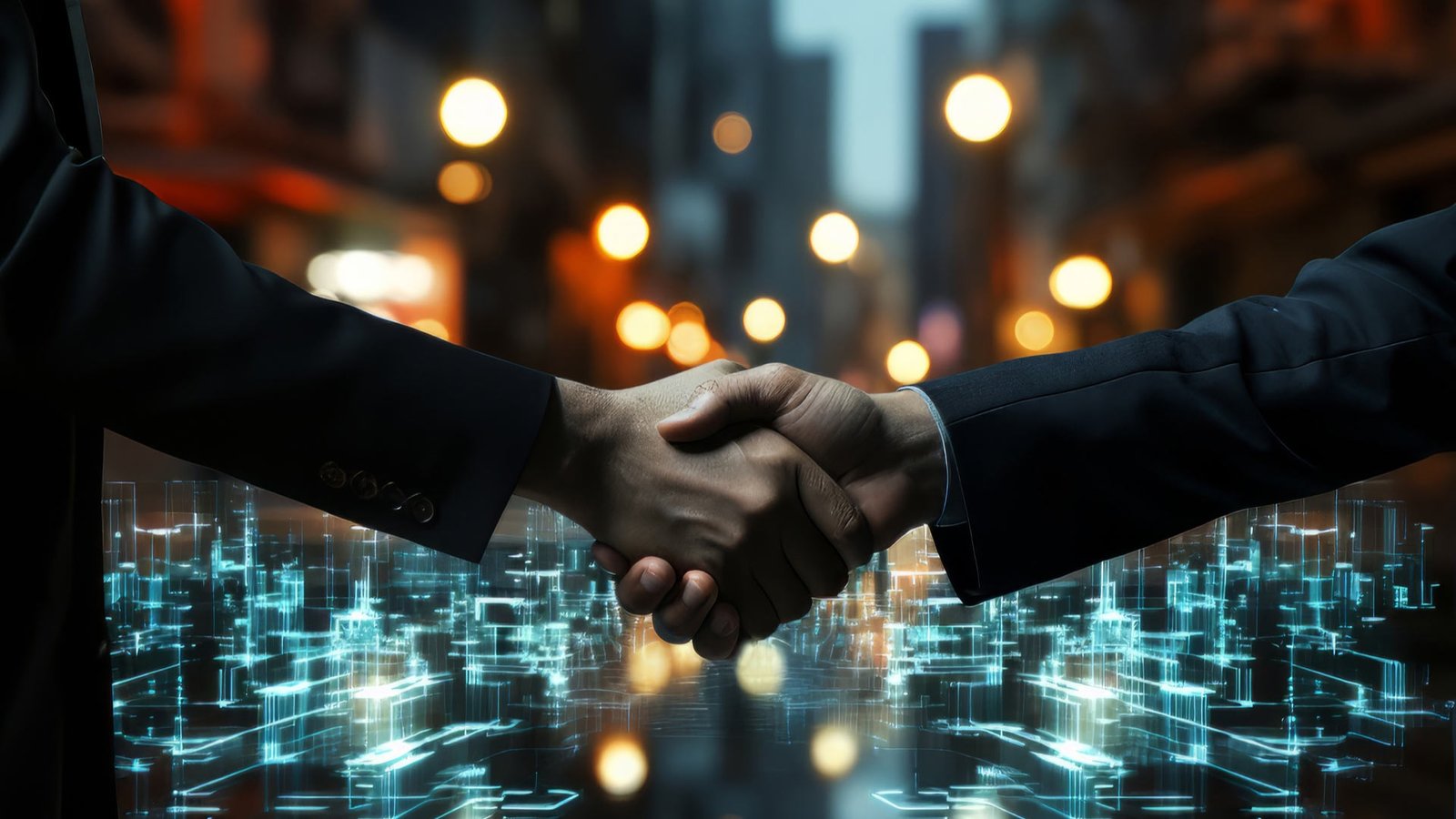 Gateway Fiber merger bold handshake.