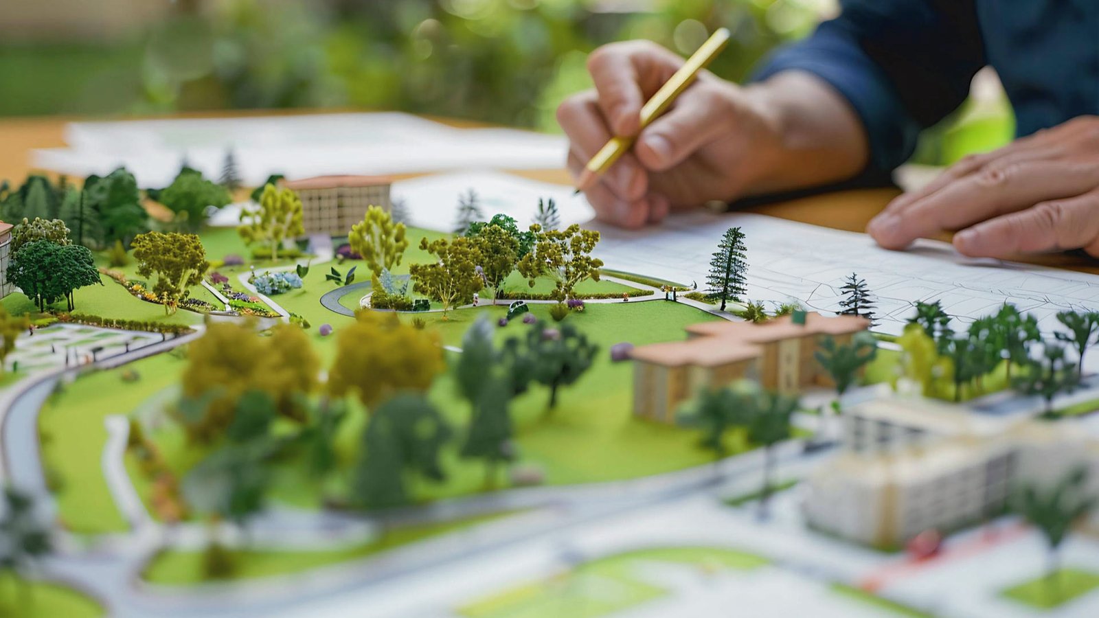 Architectural rendering representing sustainable design by Corgan.