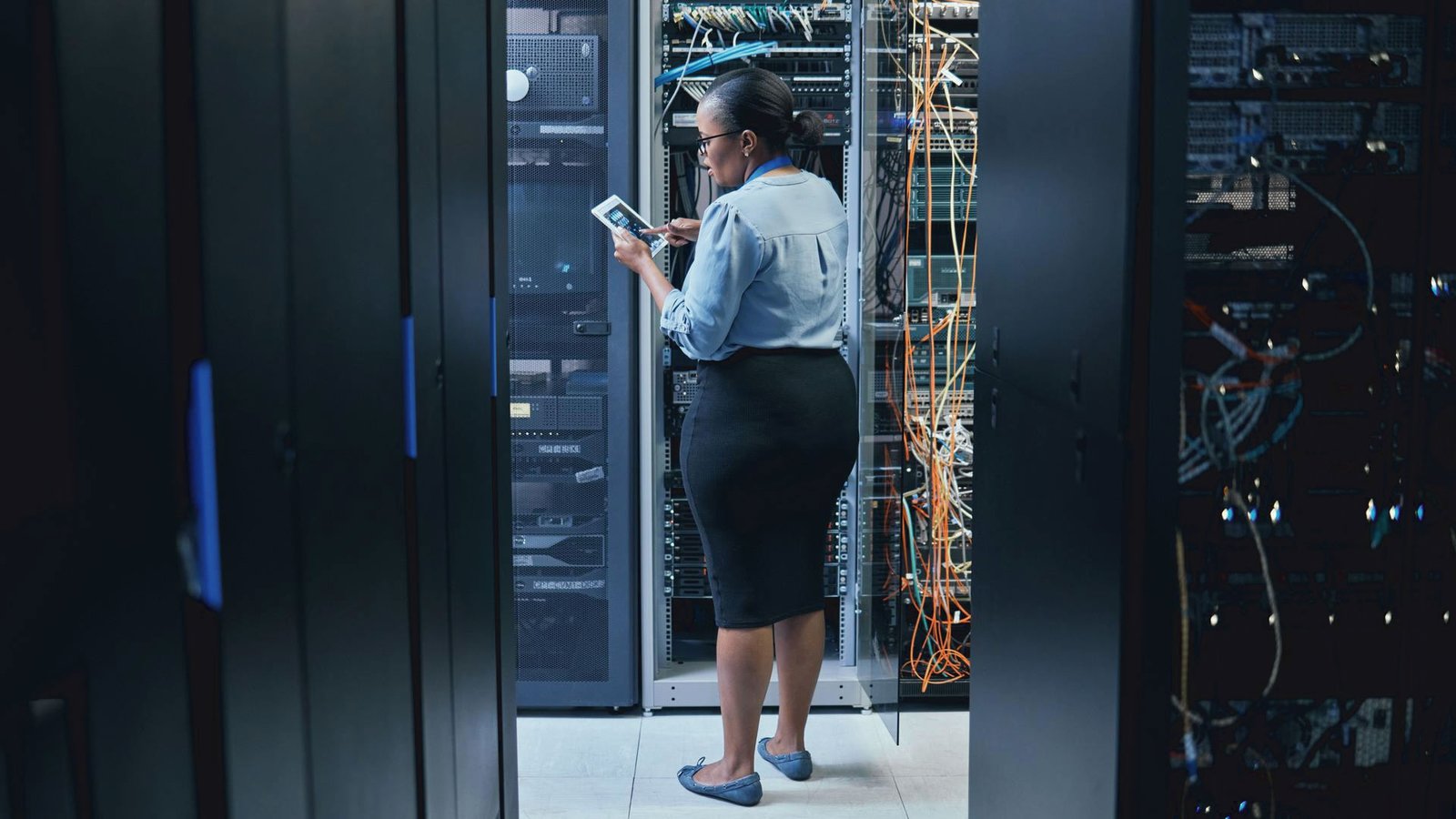 Award-winning WOW! technician managing network infrastructure.