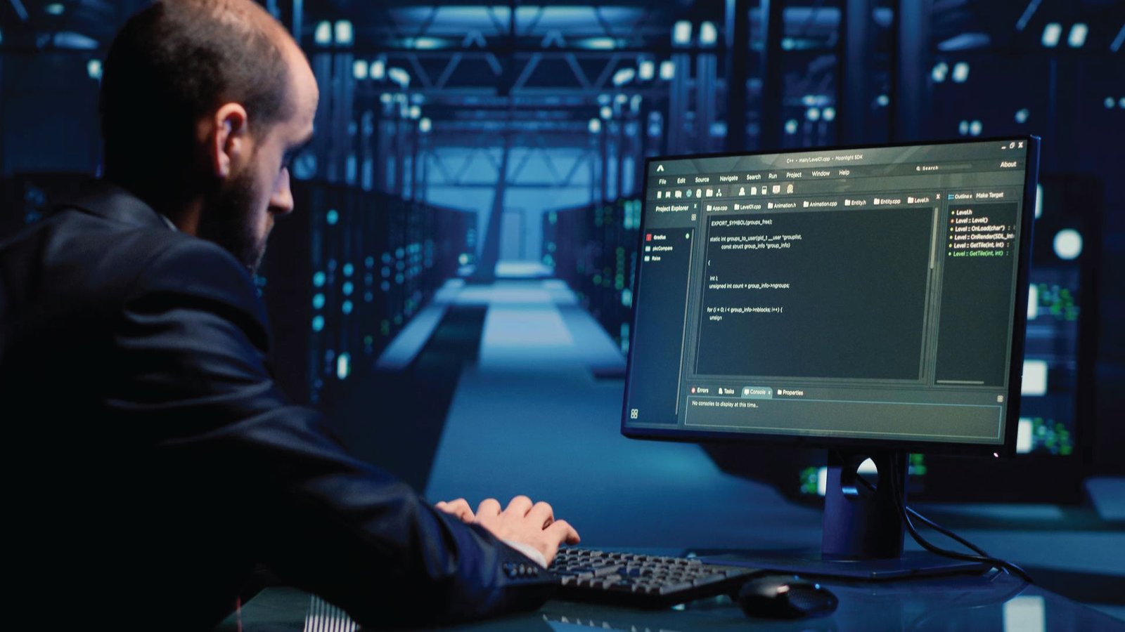 Wireless Logic engineer in data center.