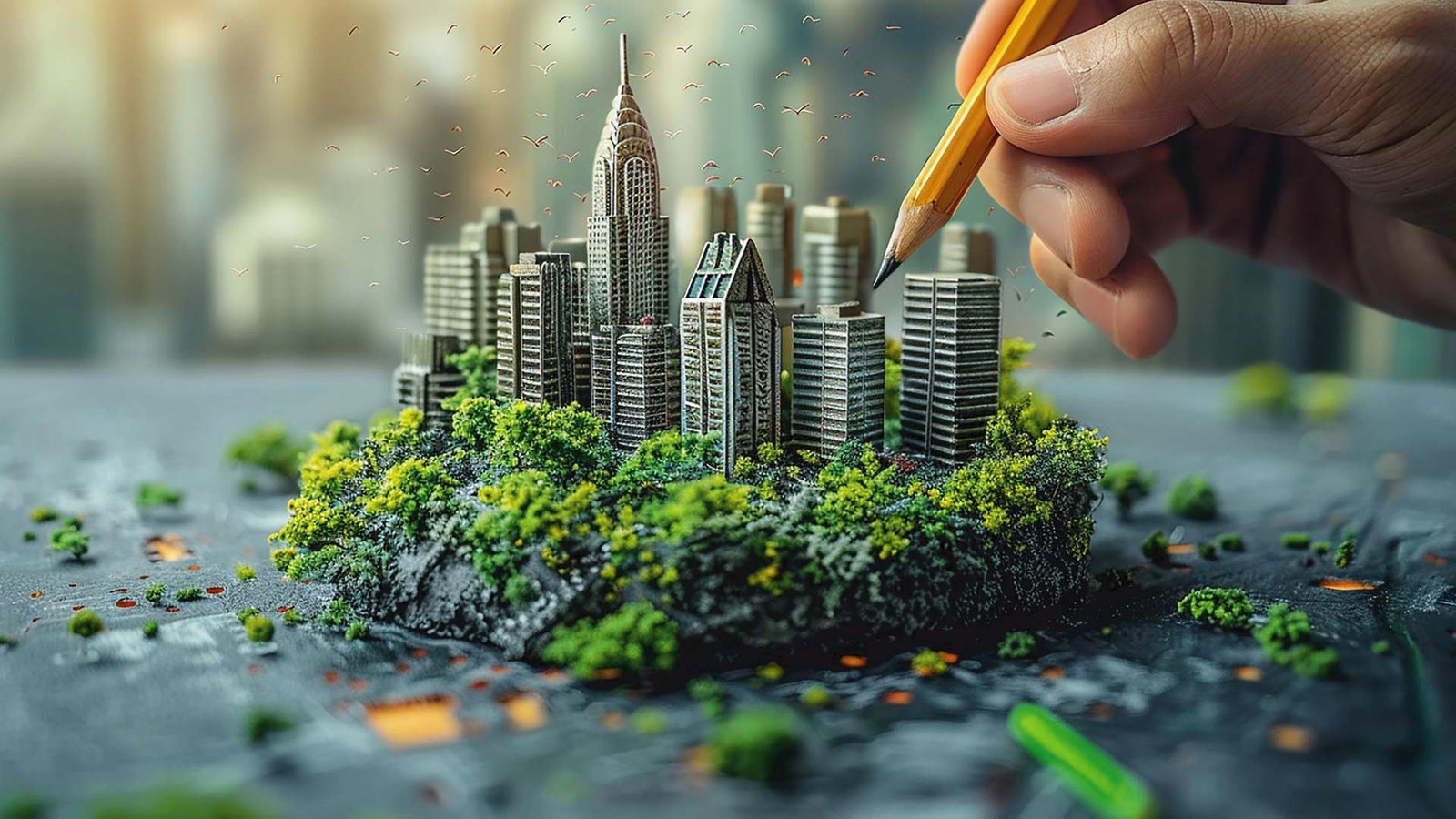 Provident representatives reviews architectural plans for upcoming industrial facilities.